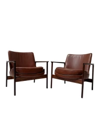 Two Mid-Century Modern Lounge Chairs by Ib Kofod-Larsen for Frõscher, 1970s